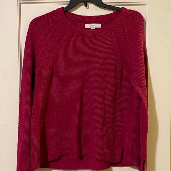 LOFT Sweaters - The Loft brand red sweater. Size large. Good condition. Long sleeve.